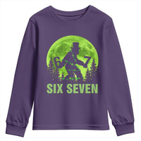 Funny Bigfoot St Patricks Day Youth Sweatshirt Sasquatch Hiding Moon Forest Meme