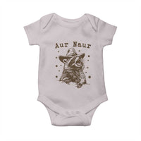 AUR Naur Cowboy Raccoon Baby Onesie Funny Sarcastic Oh No Australian Accent