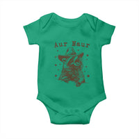AUR Naur Cowboy Raccoon Baby Onesie Funny Sarcastic Oh No Australian Accent