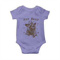 AUR Naur Cowboy Raccoon Baby Onesie Funny Sarcastic Oh No Australian Accent