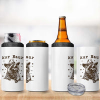 AUR Naur Cowboy Raccoon 4 in 1 Can Cooler Tumbler Funny Sarcastic Oh No Australian Accent