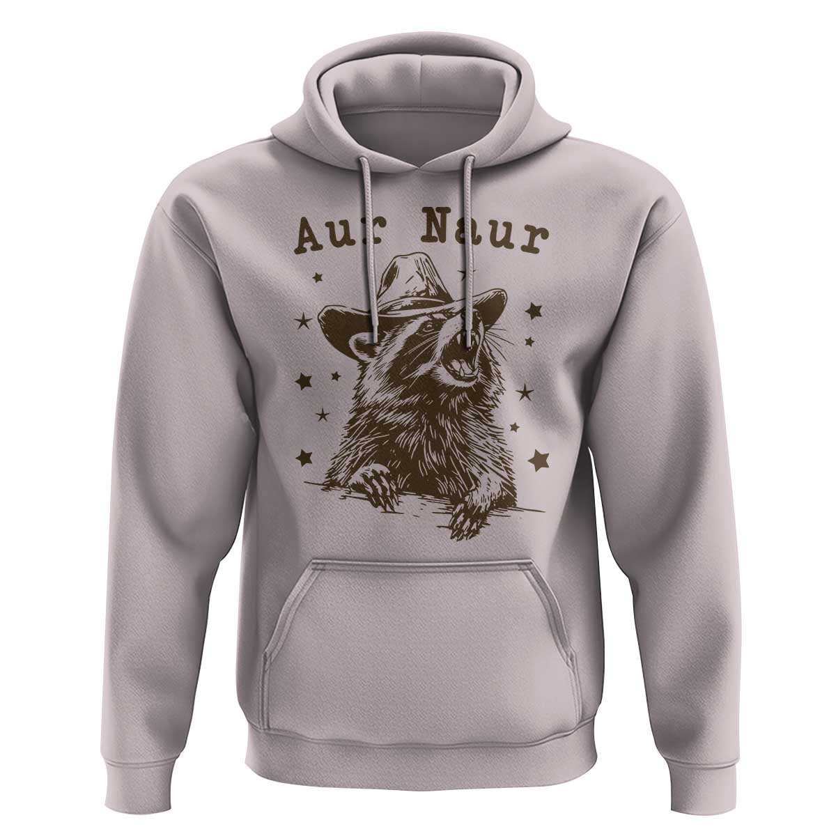 AUR Naur Cowboy Raccoon Hoodie Funny Sarcastic Oh No Australian Accent