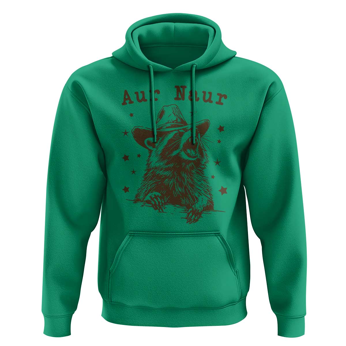 AUR Naur Cowboy Raccoon Hoodie Funny Sarcastic Oh No Australian Accent