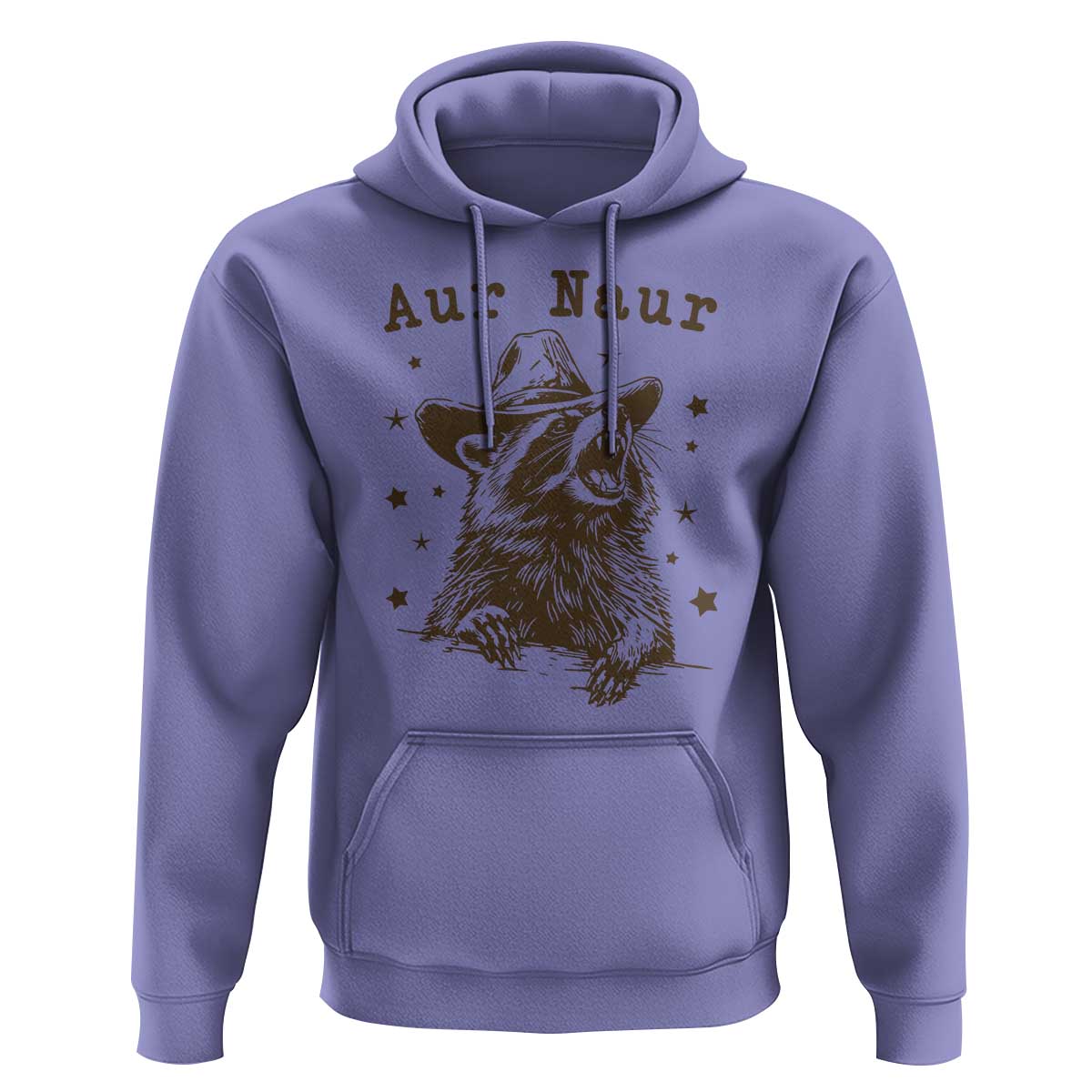 AUR Naur Cowboy Raccoon Hoodie Funny Sarcastic Oh No Australian Accent