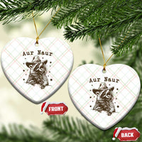 AUR Naur Cowboy Raccoon Ceramic Ornament Funny Sarcastic Oh No Australian Accent