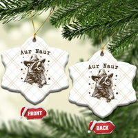 AUR Naur Cowboy Raccoon Ceramic Ornament Funny Sarcastic Oh No Australian Accent