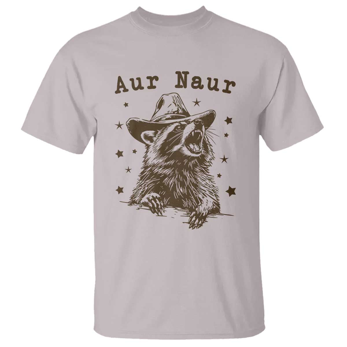 AUR Naur Cowboy Raccoon T Shirt Funny Sarcastic Oh No Australian Accent