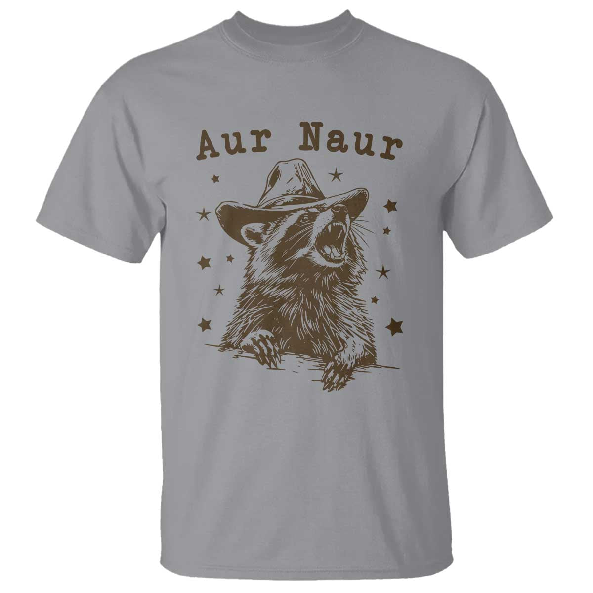 AUR Naur Cowboy Raccoon T Shirt Funny Sarcastic Oh No Australian Accent