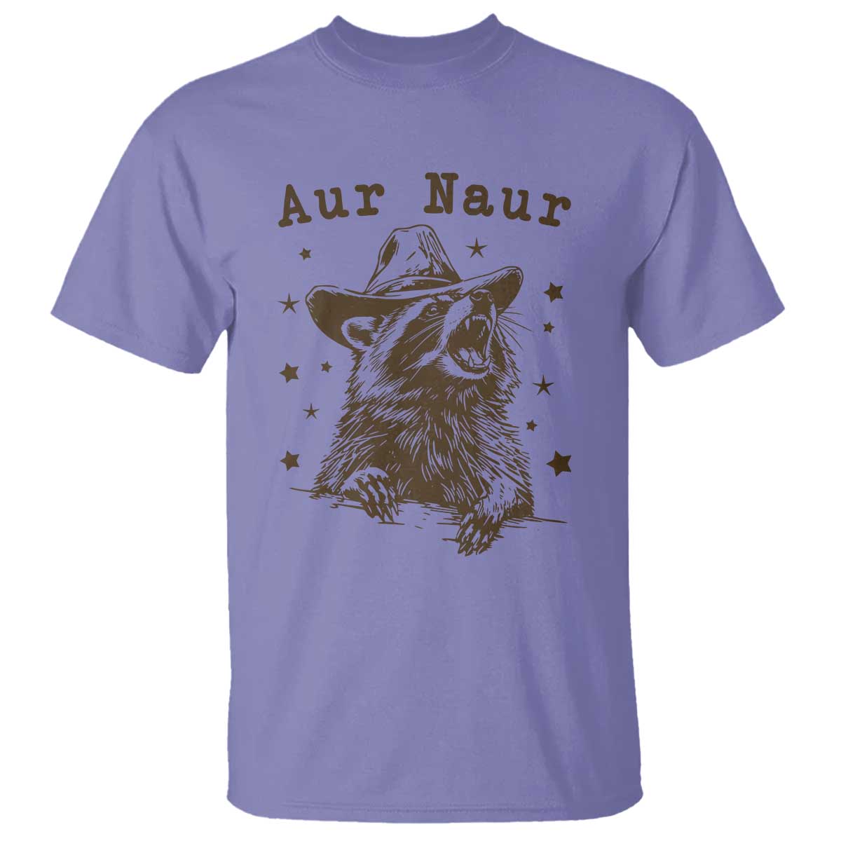 AUR Naur Cowboy Raccoon T Shirt Funny Sarcastic Oh No Australian Accent