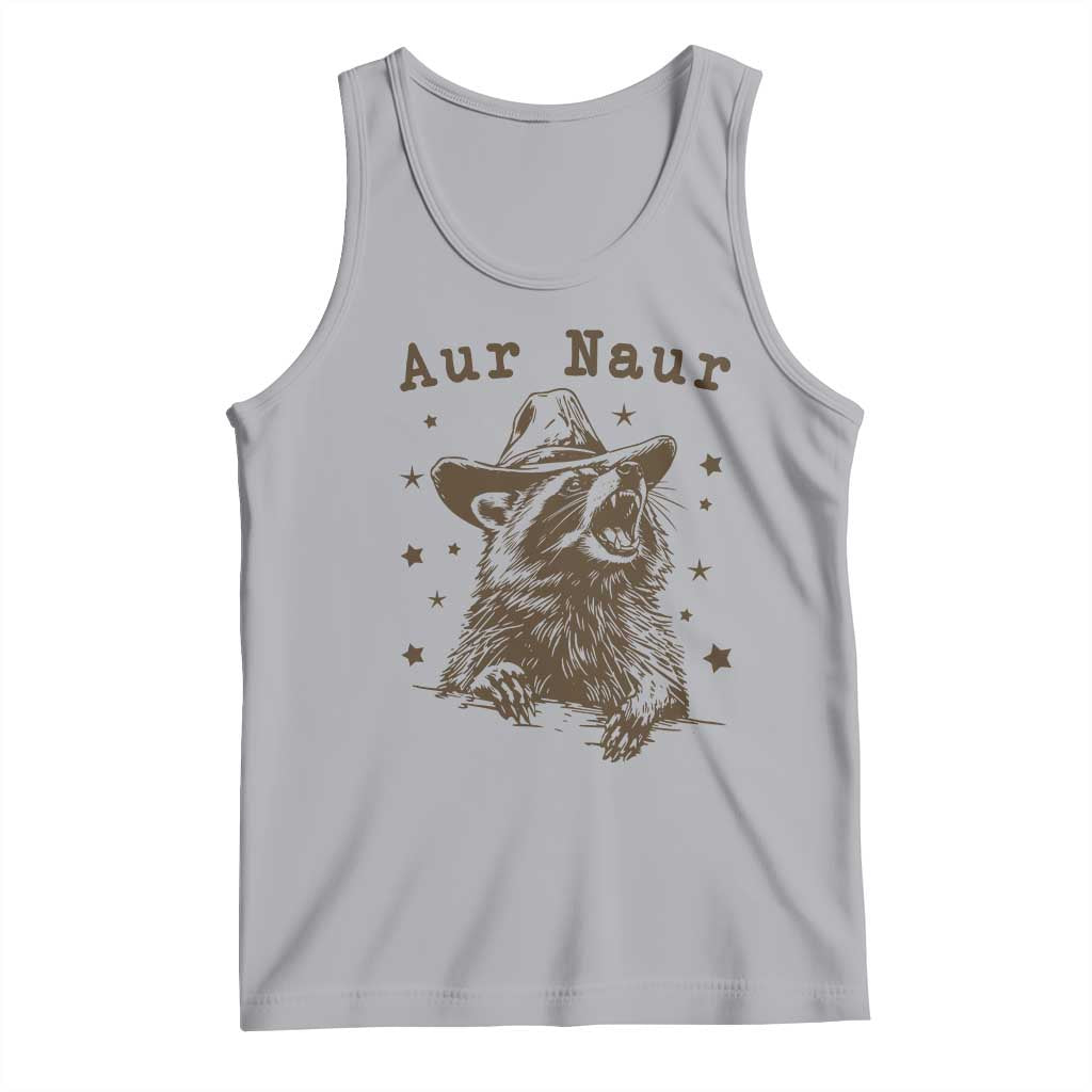 AUR Naur Cowboy Raccoon Tank Top Funny Sarcastic Oh No Australian Accent