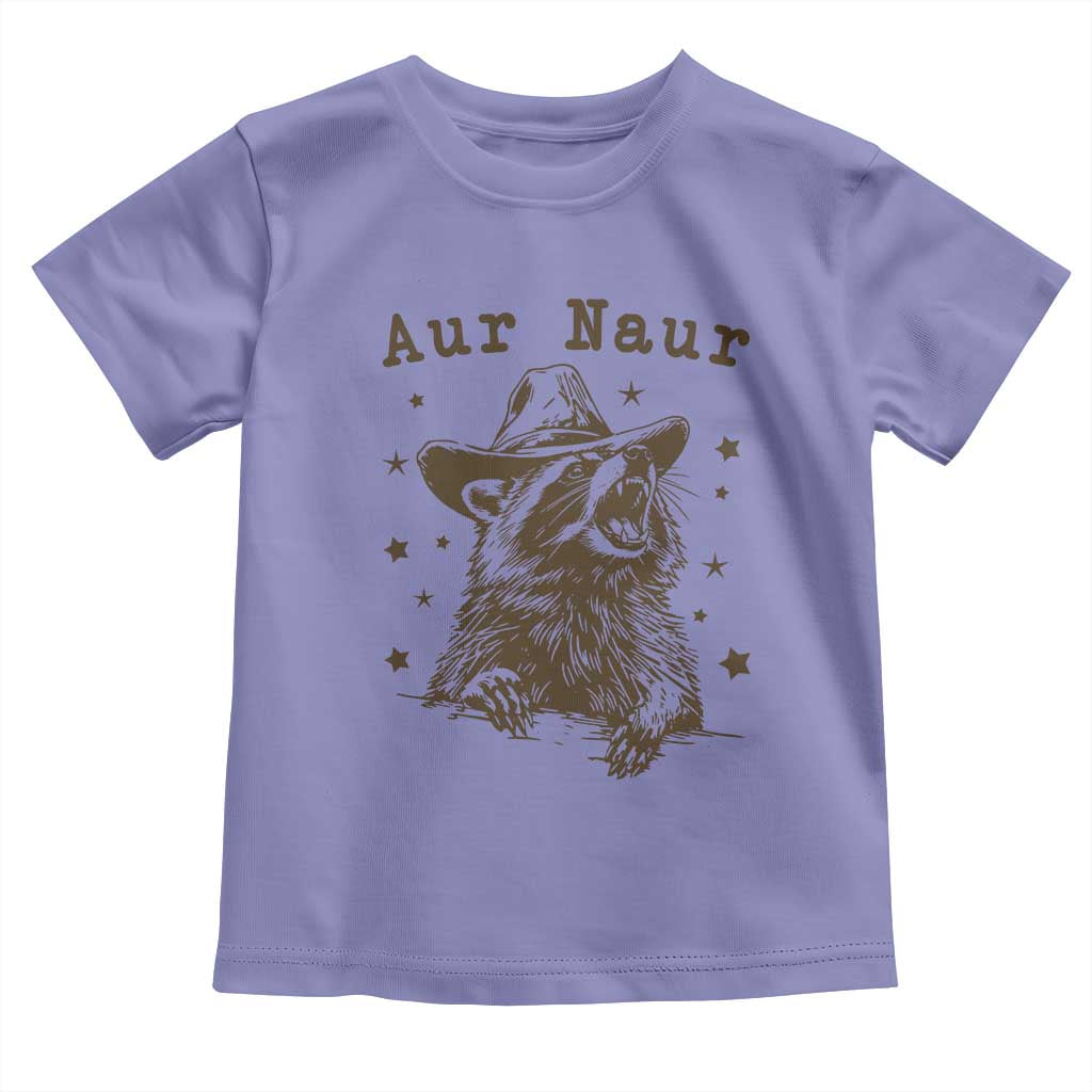 AUR Naur Cowboy Raccoon Toddler T Shirt Funny Sarcastic Oh No Australian Accent
