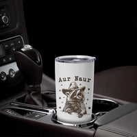 AUR Naur Cowboy Raccoon Tumbler Cup Funny Sarcastic Oh No Australian Accent