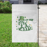 AUR Naur Raccoon St Patricks Day Meme Garden Flag Funny Sarcastic Oh No Australian Accent