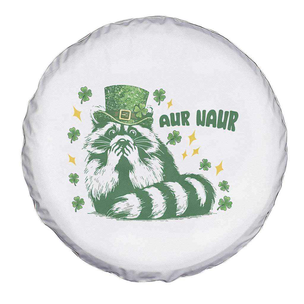 AUR Naur Raccoon St Patricks Day Meme Spare Tire Cover Funny Sarcastic Oh No Australian Accent