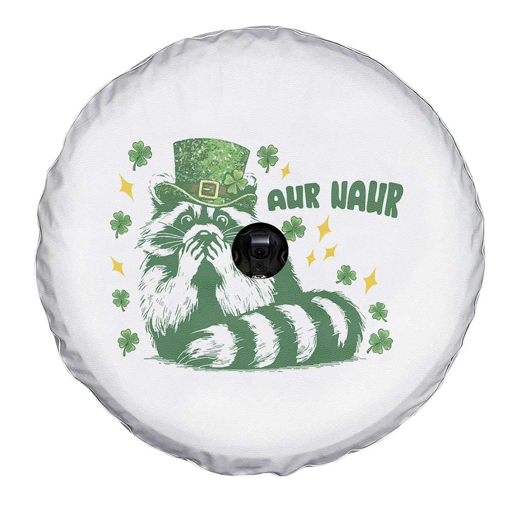 AUR Naur Raccoon St Patricks Day Meme Spare Tire Cover Funny Sarcastic Oh No Australian Accent