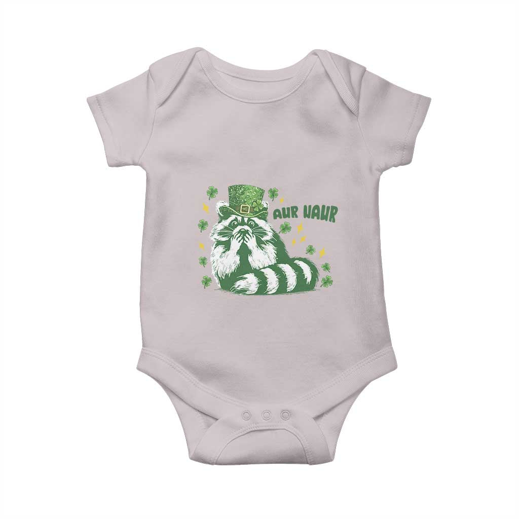 AUR Naur Raccoon St Patricks Day Meme Baby Onesie Funny Sarcastic Oh No Australian Accent
