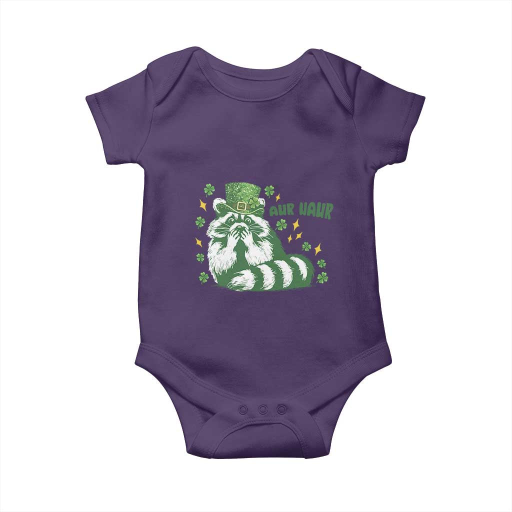 AUR Naur Raccoon St Patricks Day Meme Baby Onesie Funny Sarcastic Oh No Australian Accent
