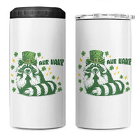 AUR Naur Raccoon St Patricks Day Meme 4 in 1 Can Cooler Tumbler Funny Sarcastic Oh No Australian Accent