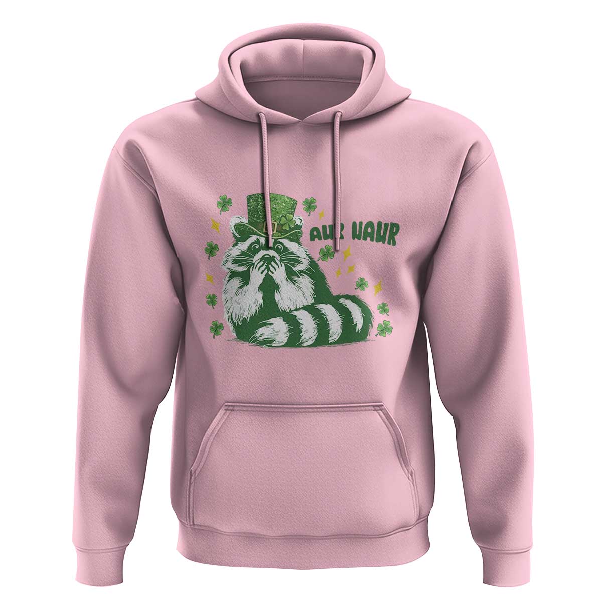 AUR Naur Raccoon St Patricks Day Meme Hoodie Funny Sarcastic Oh No Australian Accent