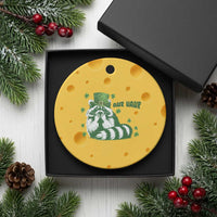 AUR Naur Raccoon St Patricks Day Meme Ceramic Ornament Funny Sarcastic Oh No Australian Accent
