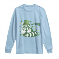 AUR Naur Raccoon St Patricks Day Meme Long Sleeve Shirt Funny Sarcastic Oh No Australian Accent
