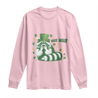 AUR Naur Raccoon St Patricks Day Meme Long Sleeve Shirt Funny Sarcastic Oh No Australian Accent