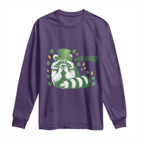 AUR Naur Raccoon St Patricks Day Meme Long Sleeve Shirt Funny Sarcastic Oh No Australian Accent
