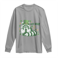 AUR Naur Raccoon St Patricks Day Meme Long Sleeve Shirt Funny Sarcastic Oh No Australian Accent