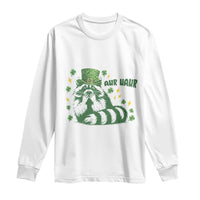 AUR Naur Raccoon St Patricks Day Meme Long Sleeve Shirt Funny Sarcastic Oh No Australian Accent