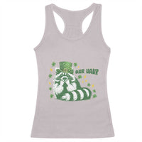 AUR Naur Raccoon St Patricks Day Meme Racerback Tank Top Funny Sarcastic Oh No Australian Accent
