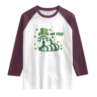 AUR Naur Raccoon St Patricks Day Meme Raglan Shirt Funny Sarcastic Oh No Australian Accent
