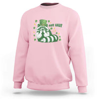 AUR Naur Raccoon St Patricks Day Meme Sweatshirt Funny Sarcastic Oh No Australian Accent
