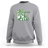 AUR Naur Raccoon St Patricks Day Meme Sweatshirt Funny Sarcastic Oh No Australian Accent