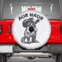 AUR Naur Cowboy Raccoon Meme Spare Tire Cover Funny Sarcastic Oh No Australian Accent