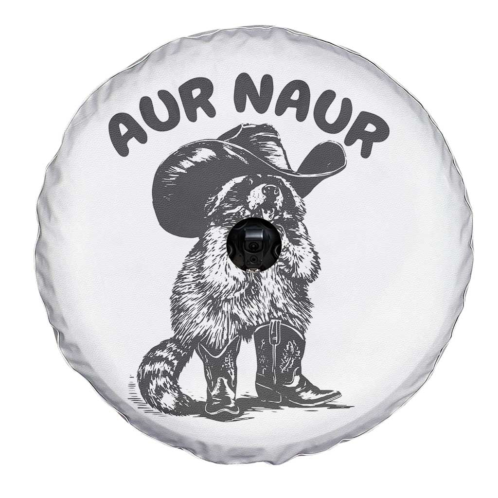 AUR Naur Cowboy Raccoon Meme Spare Tire Cover Funny Sarcastic Oh No Australian Accent