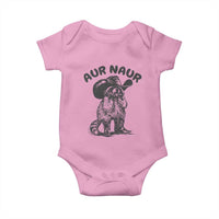 AUR Naur Cowboy Raccoon Meme Baby Onesie Funny Sarcastic Oh No Australian Accent