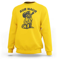 AUR Naur Cowboy Raccoon Meme Sweatshirt Funny Sarcastic Oh No Australian Accent