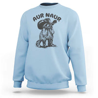 AUR Naur Cowboy Raccoon Meme Sweatshirt Funny Sarcastic Oh No Australian Accent