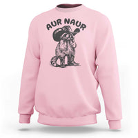 AUR Naur Cowboy Raccoon Meme Sweatshirt Funny Sarcastic Oh No Australian Accent