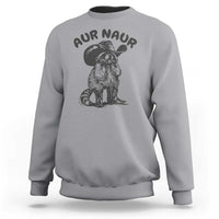 AUR Naur Cowboy Raccoon Meme Sweatshirt Funny Sarcastic Oh No Australian Accent
