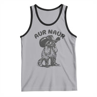 AUR Naur Cowboy Raccoon Meme Tank Top Funny Sarcastic Oh No Australian Accent