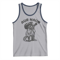 AUR Naur Cowboy Raccoon Meme Tank Top Funny Sarcastic Oh No Australian Accent