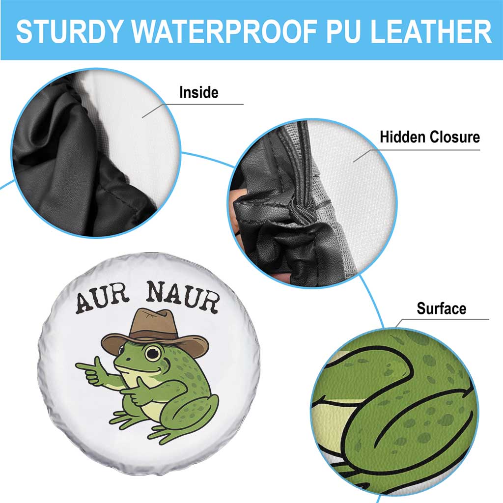 AUR Naur Cowboy Frog Meme Spare Tire Cover Funny Sarcastic Oh No Australian Accent