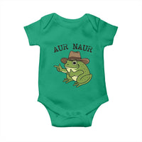 AUR Naur Cowboy Frog Meme Baby Onesie Funny Sarcastic Oh No Australian Accent