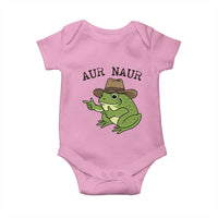 AUR Naur Cowboy Frog Meme Baby Onesie Funny Sarcastic Oh No Australian Accent