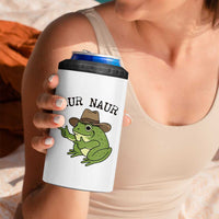 AUR Naur Cowboy Frog Meme 4 in 1 Can Cooler Tumbler Funny Sarcastic Oh No Australian Accent