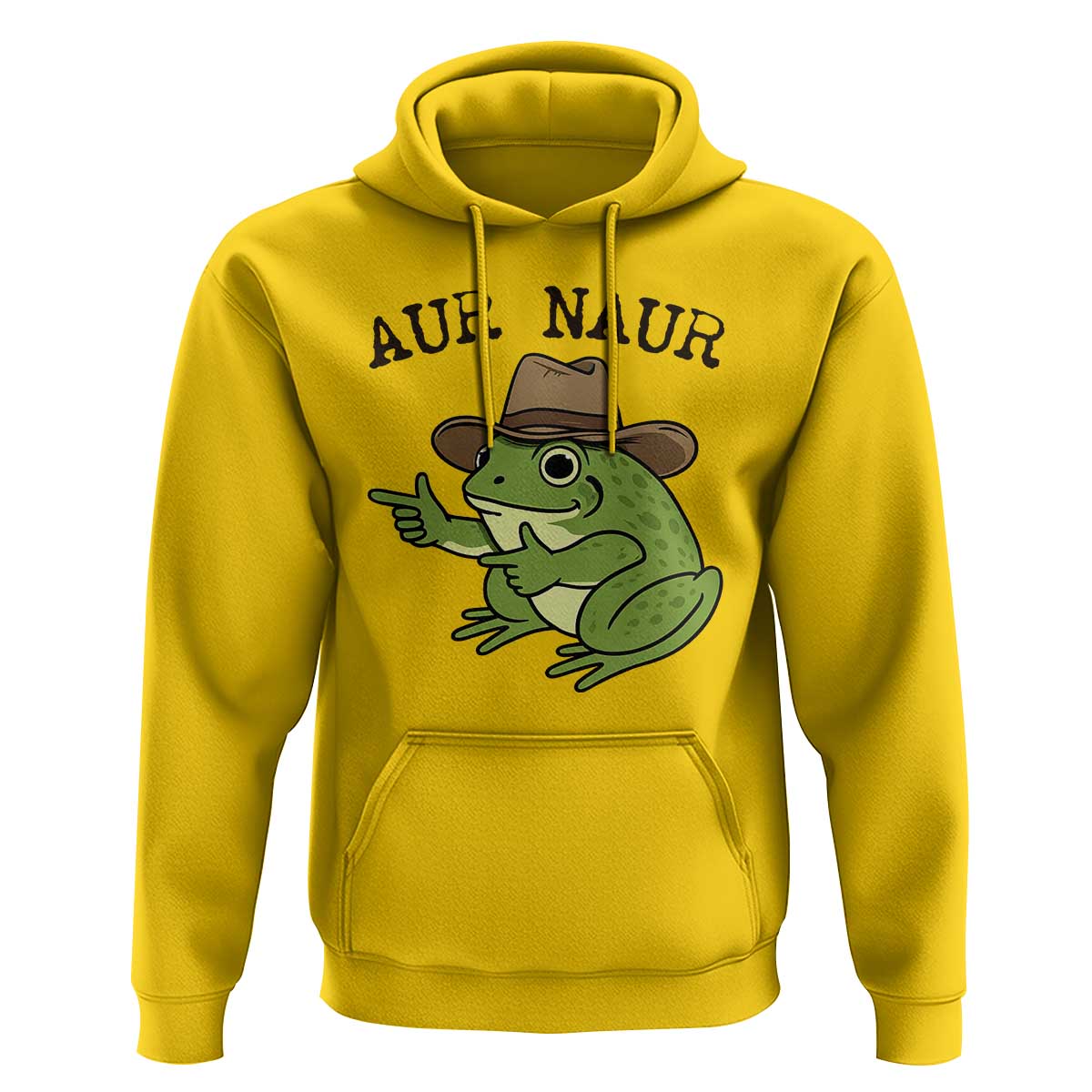 AUR Naur Cowboy Frog Meme Hoodie Funny Sarcastic Oh No Australian Accent