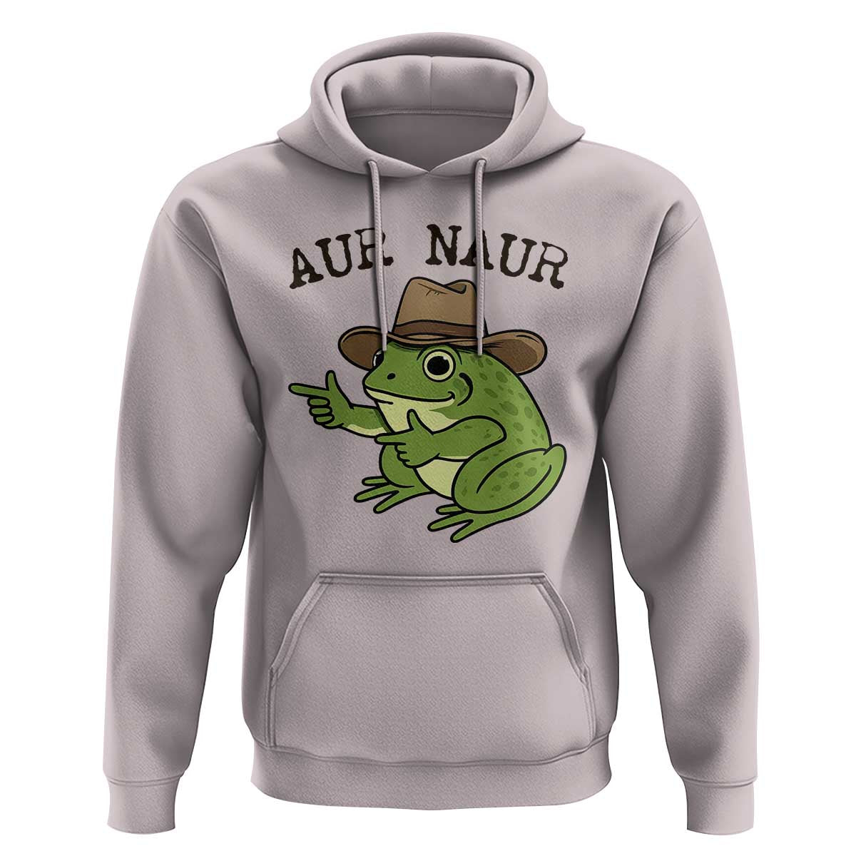 AUR Naur Cowboy Frog Meme Hoodie Funny Sarcastic Oh No Australian Accent