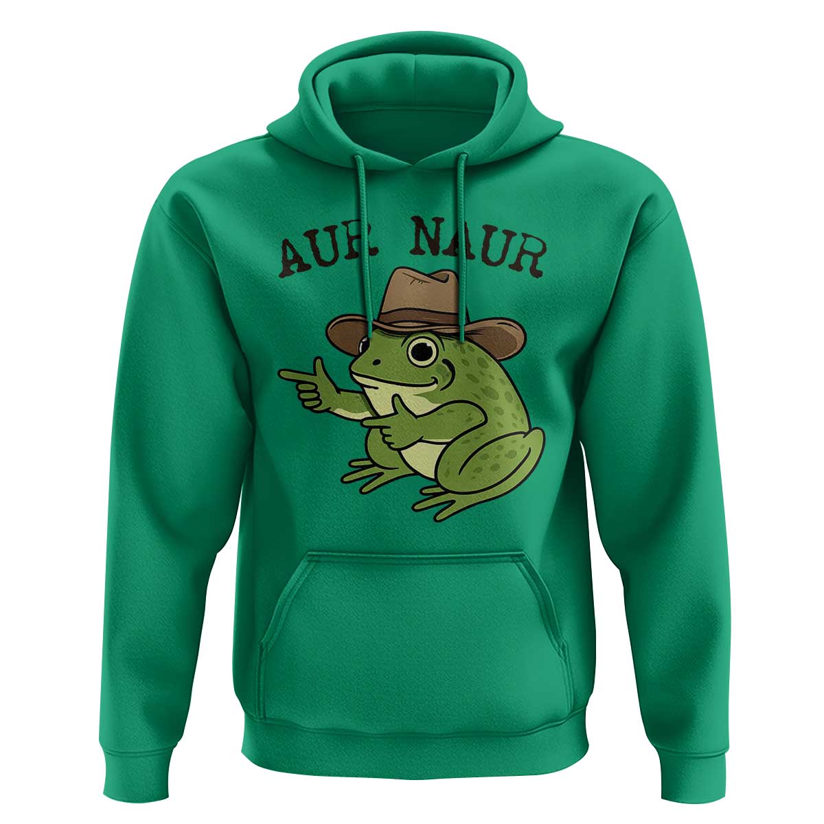 AUR Naur Cowboy Frog Meme Hoodie Funny Sarcastic Oh No Australian Accent