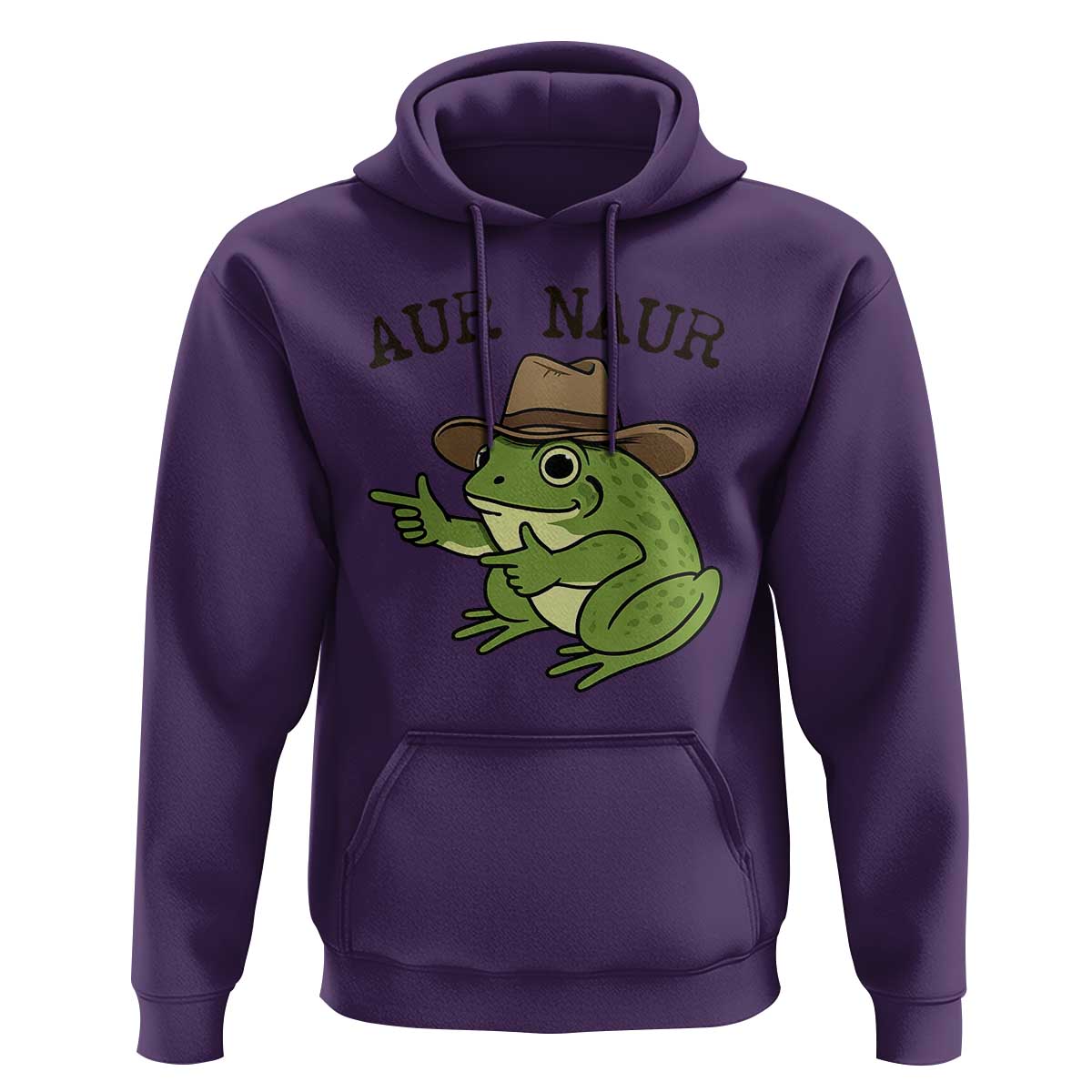 AUR Naur Cowboy Frog Meme Hoodie Funny Sarcastic Oh No Australian Accent